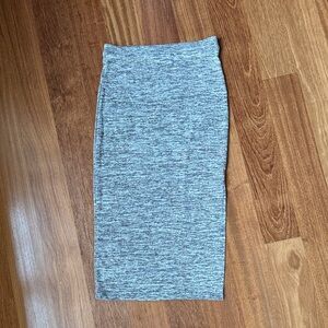Leith Heather Gray Midi Skirt